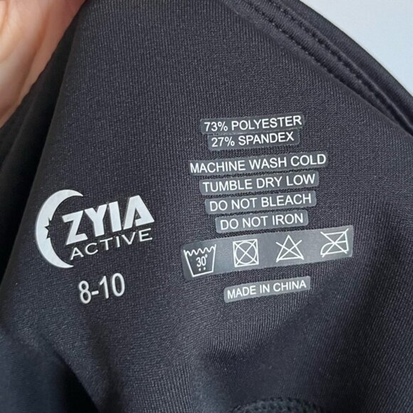 ZyiaBlackPocketLightnTightHirise7824LeggingsCompressiveUS810 - Picture 7 of 7